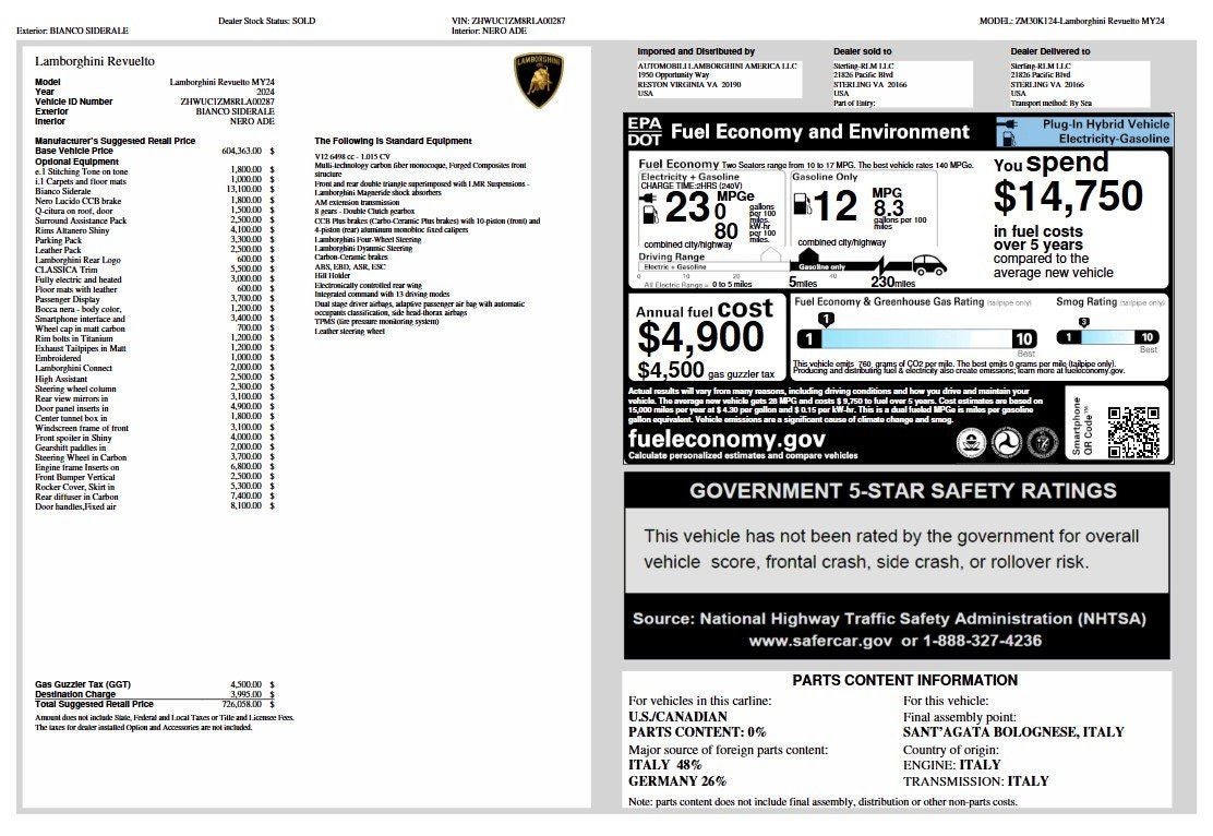 2024 Lamborghini Revuelto Coupé